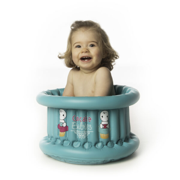 Cupcake Babies Baignoire Small et gonfleur : Turquoise