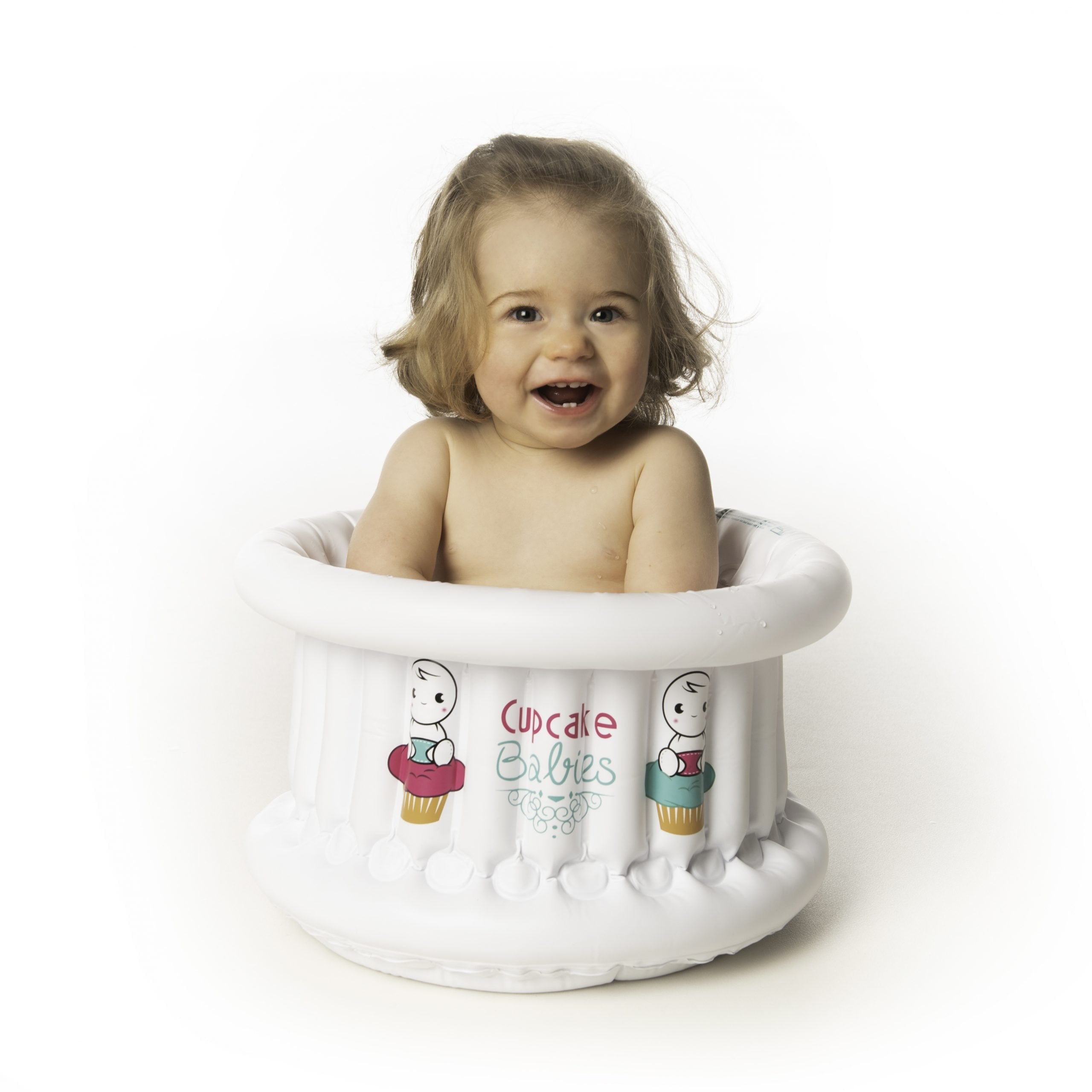 Cupcake Babies Baignoire Small et gonfleur: Blanc