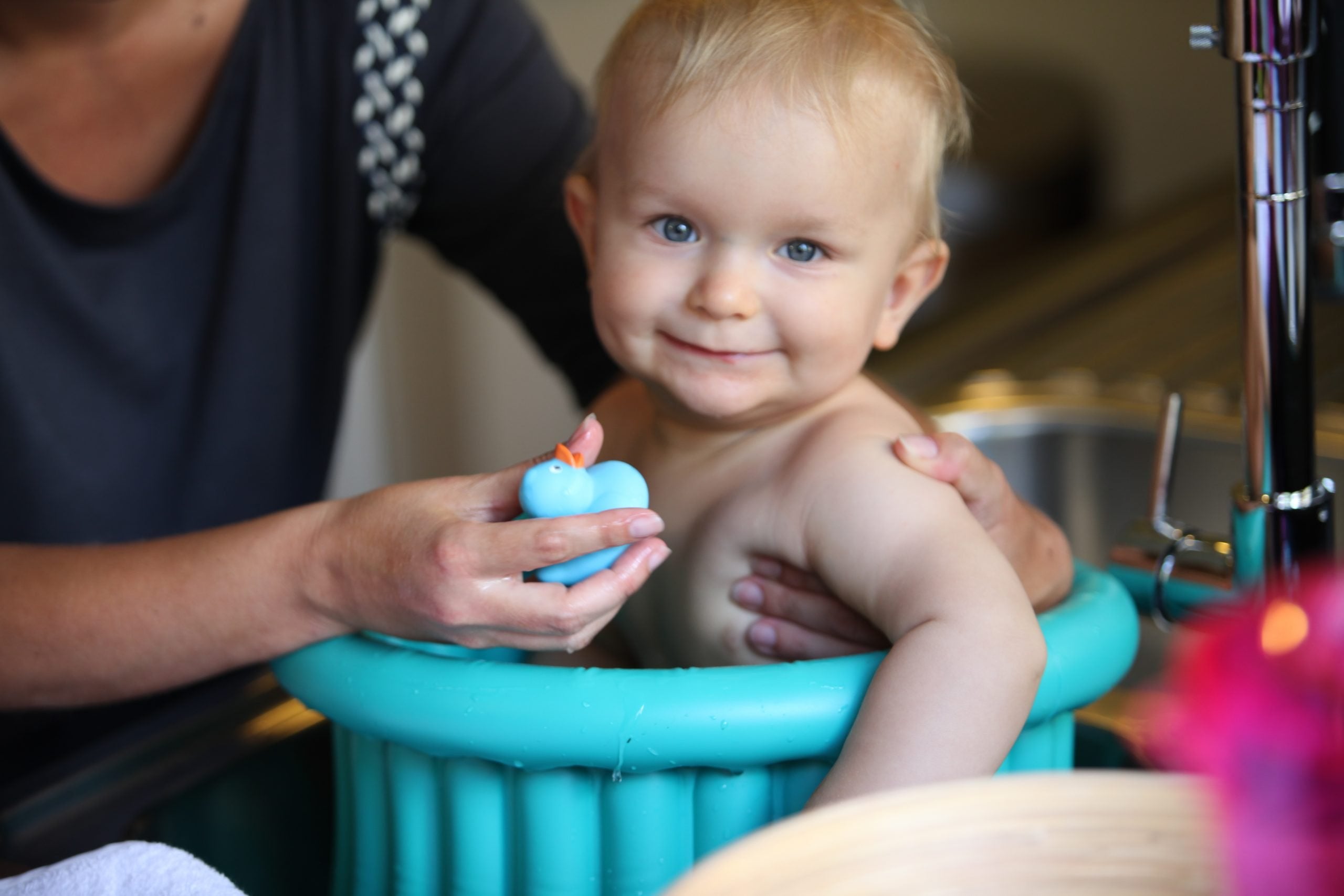 Cupcake Babies Baignoire Small et gonfleur : Turquoise