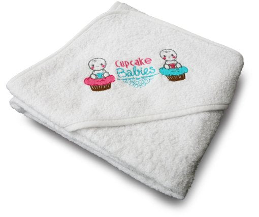 Cupcake Babies Cape de bain : Blanc
