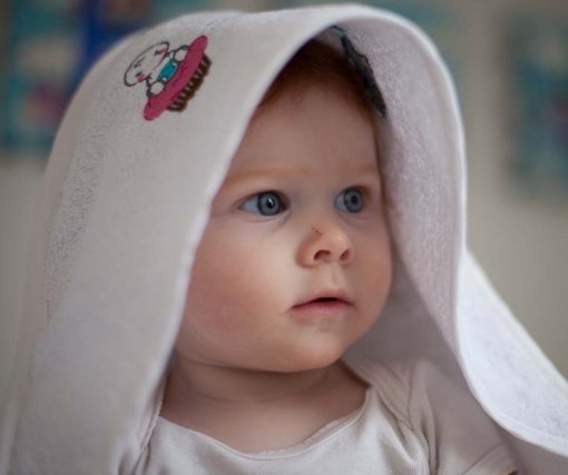 Cupcake Babies Cape de bain : Blanc